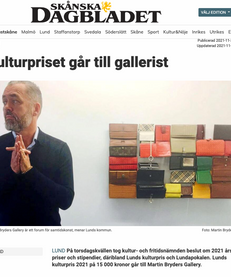 Kulturpriset går till gallerist (Skånska Dagbladet) (1/2)